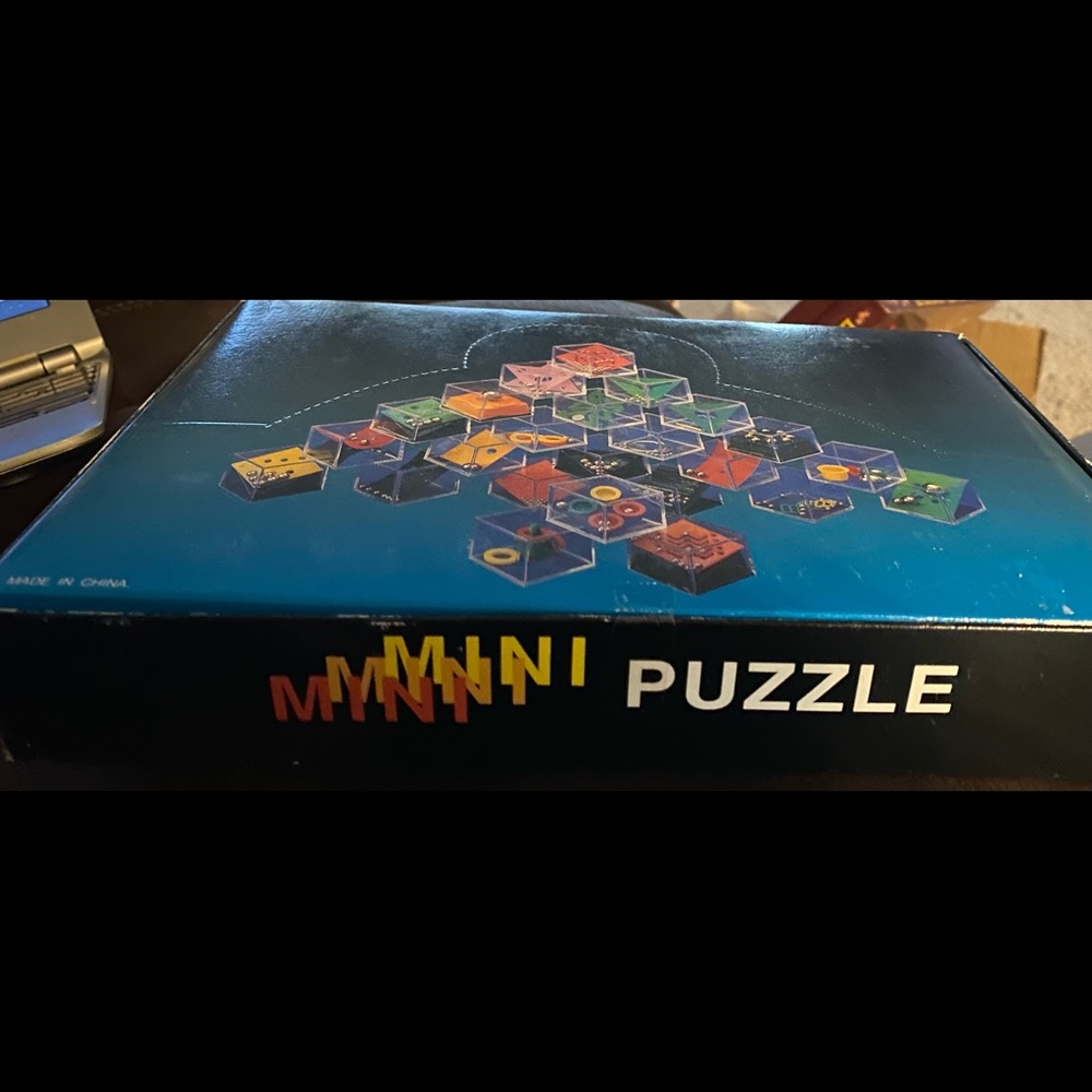 Vintage mini puzzle cube set brain teaser